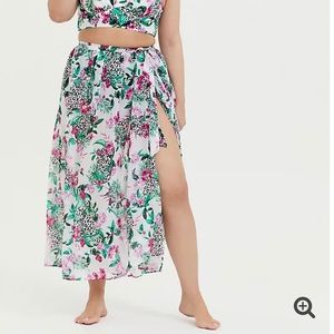 Torrid floral and leopard swim cover